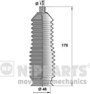 Nipparts J2843004 - Kit soffietto, Sterzo www.autoricambit.com