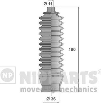 Nipparts J2843001 - Kit soffietto, Sterzo www.autoricambit.com