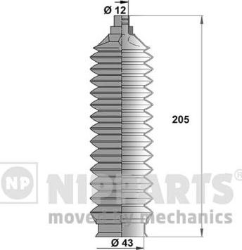 Nipparts J2843008 - Kit soffietto, Sterzo www.autoricambit.com