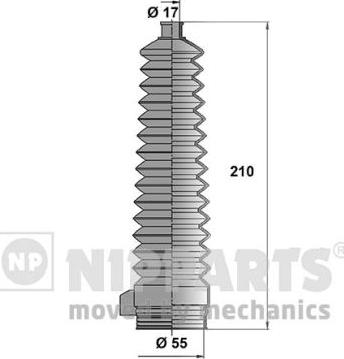 Nipparts J2843010 - Kit soffietto, Sterzo www.autoricambit.com