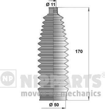 Nipparts J2842016 - Kit soffietto, Sterzo www.autoricambit.com