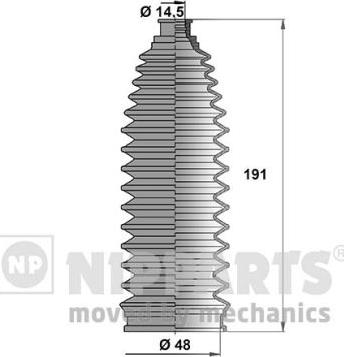 Nipparts J2851008 - Kit soffietto, Sterzo www.autoricambit.com