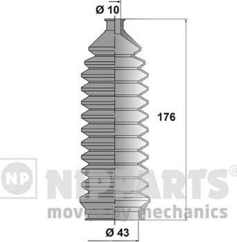 Nipparts J2858000 - Kit soffietto, Sterzo www.autoricambit.com