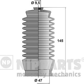 Nipparts J2852002 - Kit soffietto, Sterzo www.autoricambit.com