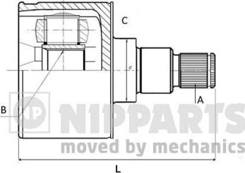 Nipparts J2831136 - Kit giunti, Semiasse www.autoricambit.com