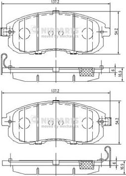 Nipparts N3601099 - Kit pastiglie freno, Freno a disco www.autoricambit.com