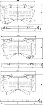 Nipparts N3602136 - Kit pastiglie freno, Freno a disco www.autoricambit.com