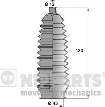 Nipparts N2844009 - Kit soffietto, Sterzo www.autoricambit.com