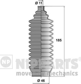 Nipparts N2845004 - Kit soffietto, Sterzo www.autoricambit.com