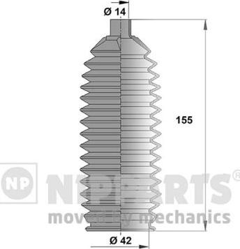 Nipparts N2846014 - Kit soffietto, Sterzo www.autoricambit.com