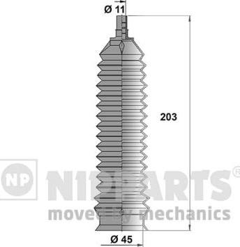 Nipparts N2840903 - Kit soffietto, Sterzo www.autoricambit.com