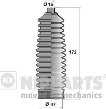 Nipparts N2840514 - Kit soffietto, Sterzo www.autoricambit.com