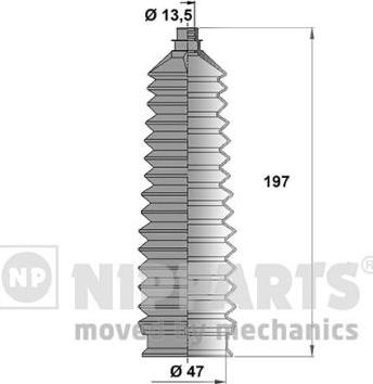 Nipparts N2840309 - Kit soffietto, Sterzo www.autoricambit.com