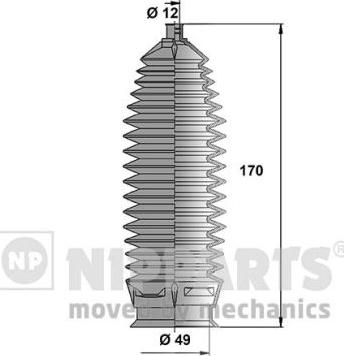 Nipparts N2840308 - Kit soffietto, Sterzo www.autoricambit.com