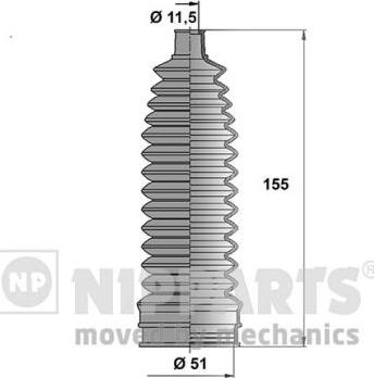 Nipparts N2841035 - Kit soffietto, Sterzo www.autoricambit.com