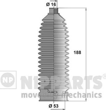 Nipparts N2841033 - Kit soffietto, Sterzo www.autoricambit.com