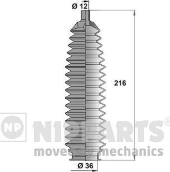 Nipparts N2841024 - Kit soffietto, Sterzo www.autoricambit.com