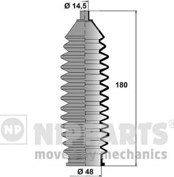 Nipparts N2841021 - Kit soffietto, Sterzo www.autoricambit.com