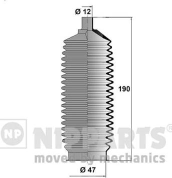 Nipparts N2841023 - Kit soffietto, Sterzo www.autoricambit.com