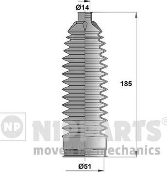 Nipparts N2843025 - Kit soffietto, Sterzo www.autoricambit.com