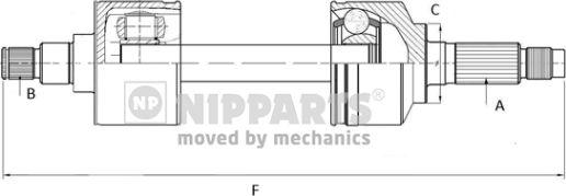 Nipparts N2804000 - Albero motore/Semiasse www.autoricambit.com