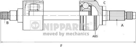Nipparts N2800903 - Albero motore/Semiasse www.autoricambit.com