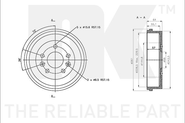 NK 253937 - Tamburo freno www.autoricambit.com