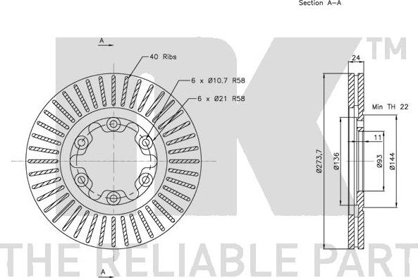 NK 203256 - Discofreno www.autoricambit.com