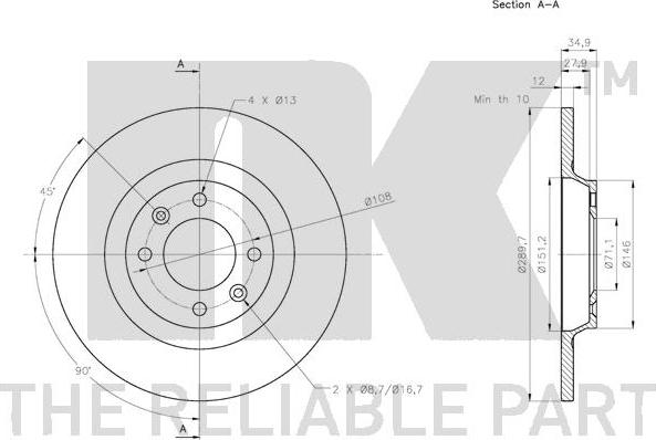 NK 313743 - Discofreno www.autoricambit.com