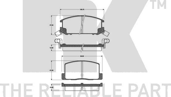 NK 224511 - Kit pastiglie freno, Freno a disco www.autoricambit.com