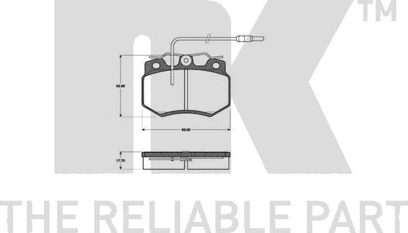 NK 221919 - Kit pastiglie freno, Freno a disco www.autoricambit.com