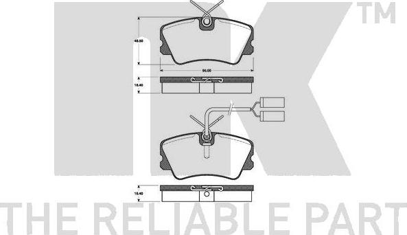 NK 221008 - Kit pastiglie freno, Freno a disco www.autoricambit.com