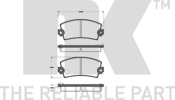 NK 223908 - Kit pastiglie freno, Freno a disco www.autoricambit.com