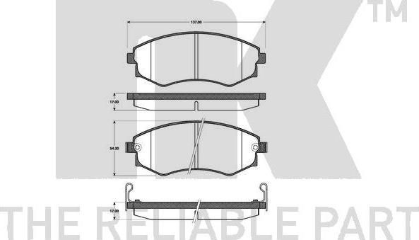 NK 223401 - Kit pastiglie freno, Freno a disco www.autoricambit.com