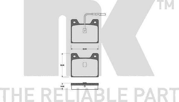 NK 223705 - Kit pastiglie freno, Freno a disco www.autoricambit.com