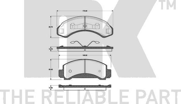 NK 222547 - Kit pastiglie freno, Freno a disco www.autoricambit.com