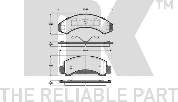 NK 222529 - Kit pastiglie freno, Freno a disco www.autoricambit.com