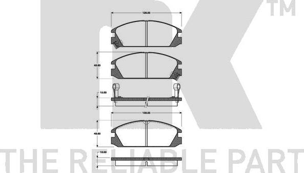 NK 222607 - Kit pastiglie freno, Freno a disco www.autoricambit.com