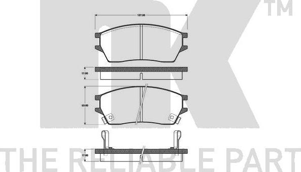 NK 222614 - Kit pastiglie freno, Freno a disco www.autoricambit.com