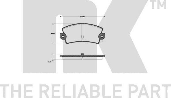 NK 222341 - Kit pastiglie freno, Freno a disco www.autoricambit.com