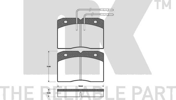 NK 222323 - Kit pastiglie freno, Freno a disco www.autoricambit.com