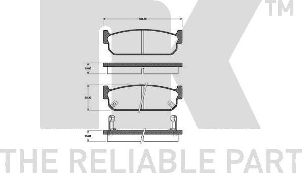 NK 222248 - Kit pastiglie freno, Freno a disco www.autoricambit.com