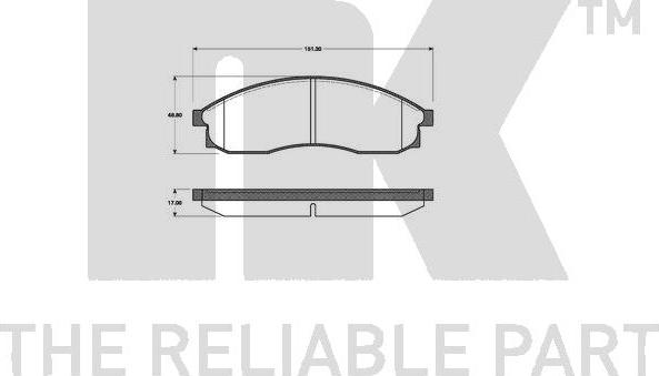 NK 222250 - Kit pastiglie freno, Freno a disco www.autoricambit.com