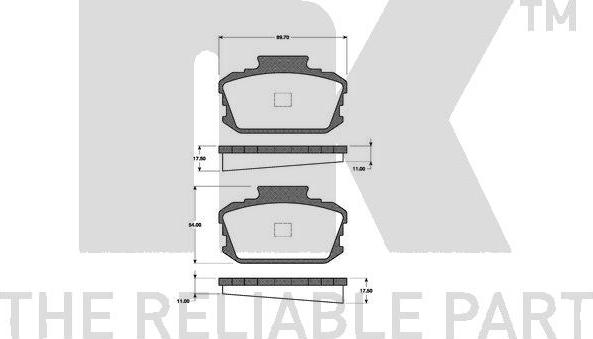 NK 222201 - Kit pastiglie freno, Freno a disco www.autoricambit.com