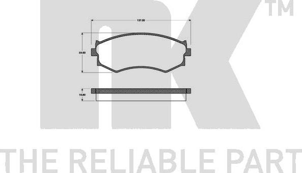 NK 222234 - Kit pastiglie freno, Freno a disco www.autoricambit.com