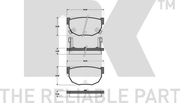 NK 222225 - Kit pastiglie freno, Freno a disco www.autoricambit.com