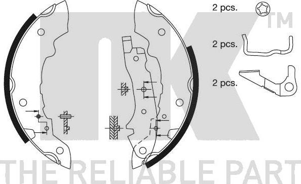 NK 2799312 - Kit freno, freni a tamburo www.autoricambit.com