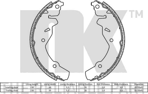 NK 2793667 - Kit freno, freni a tamburo www.autoricambit.com