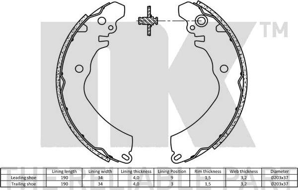 NK 2730568 - Kit freno, freni a tamburo www.autoricambit.com