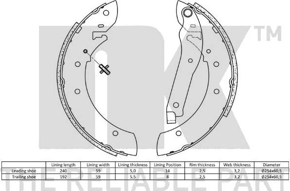 NK 2737390 - Kit freno, freni a tamburo www.autoricambit.com